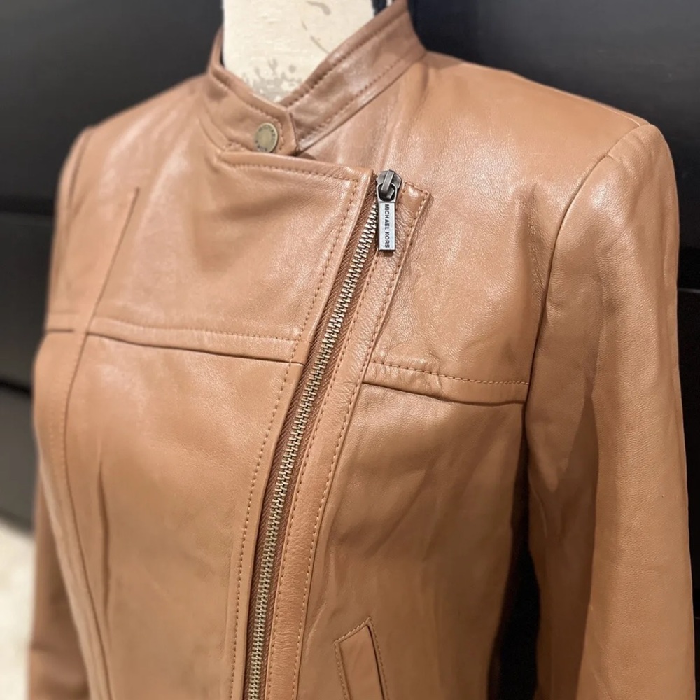 NWT MICHEAL KORS LEATHER JACKETS - Picture 3 of 5